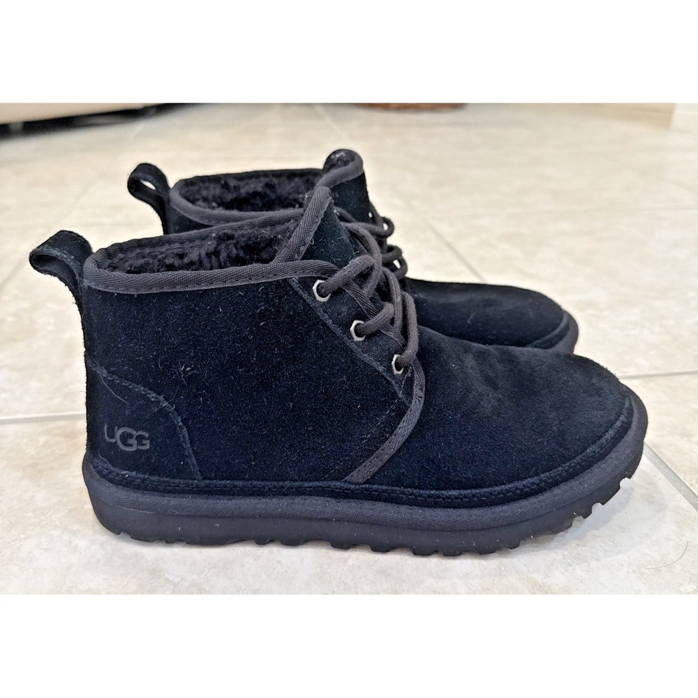 UGG Neumel Black Suede Leather Chukka Boots 1094269 Women 7 Comfort Work Casual